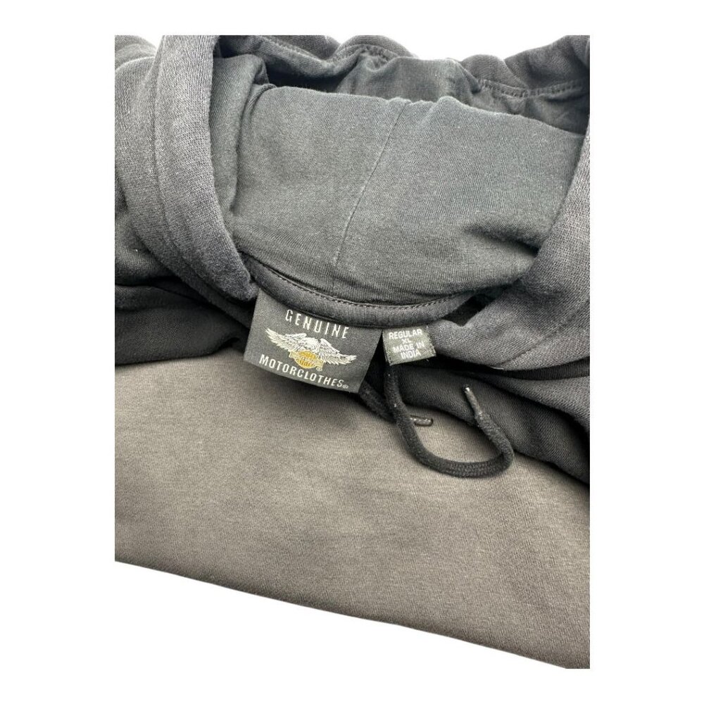 Harley Davidson Hoodie Mens XL Gray Logo Graphic Pullover Motorcycle Sweatshirt - Picture 4 of 4